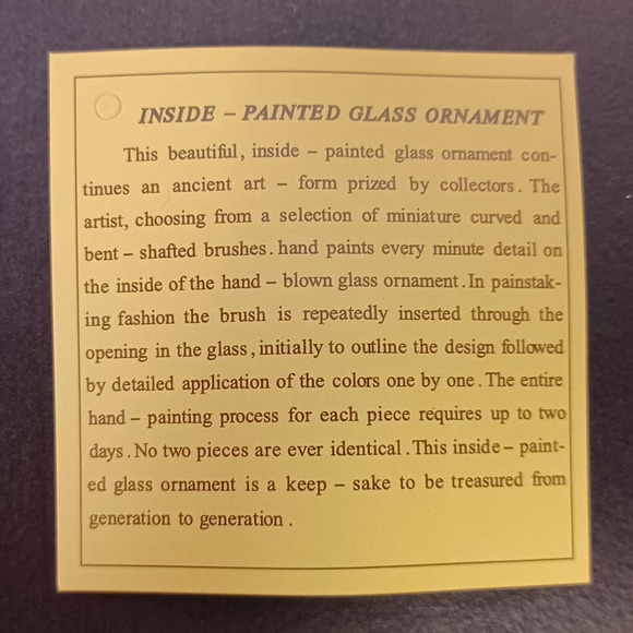 Ornaments set of 2 - Hand Painted Glass - Picture 6 of 10